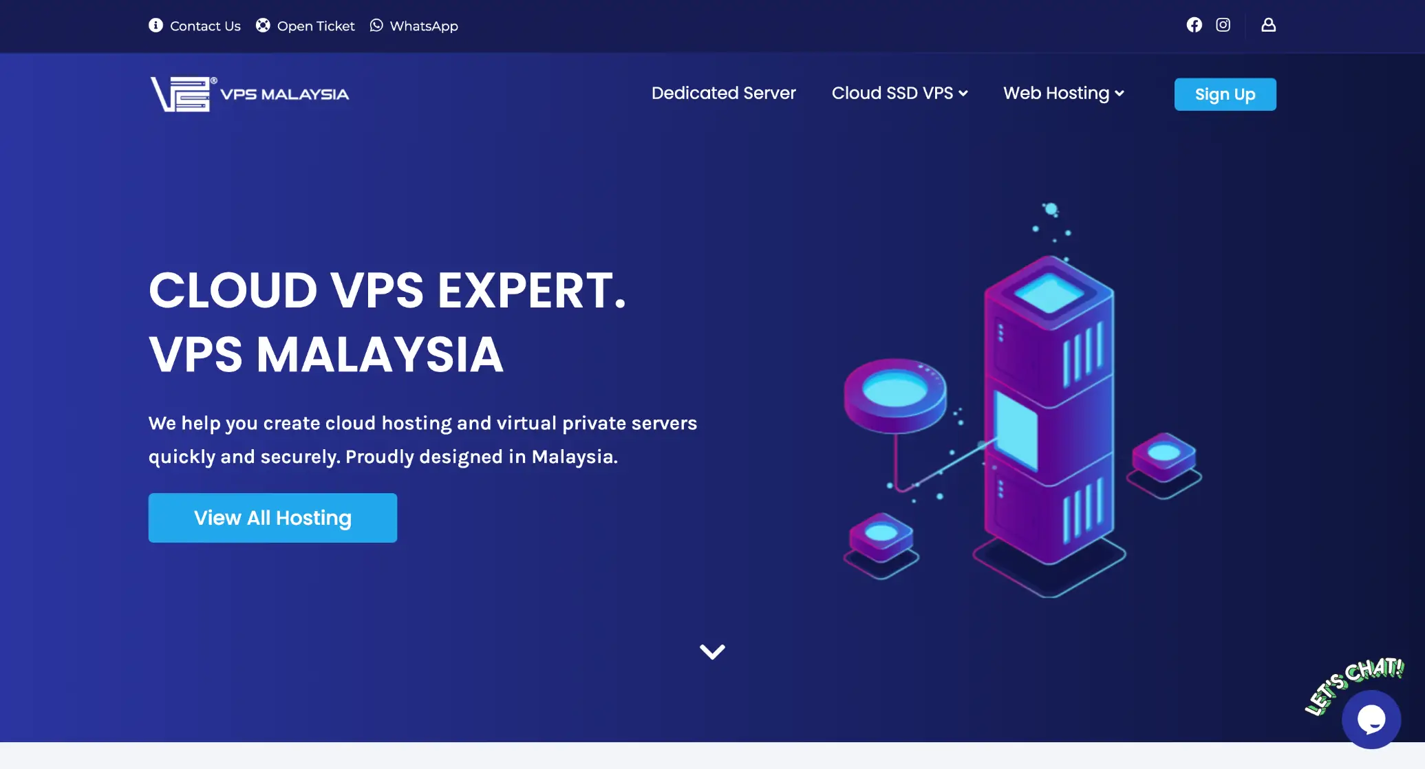 VPS Malaysia Web page